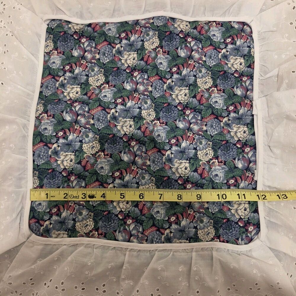 Vintage 80s 90s Lot Of 5 Pillow Cases Floral Lace Trim Cottagecore Grannycore - Picture 11 of 15